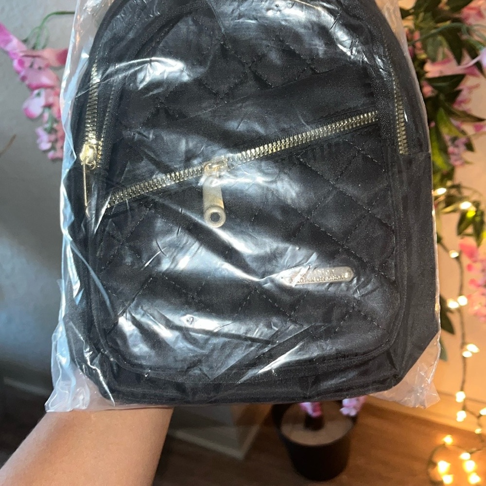 Black Quilted Backpack